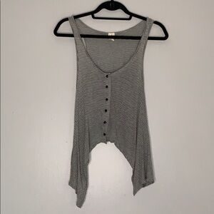LF Hampton Vintage Cotton relaxed layer Vest Asymmetrical women’s small